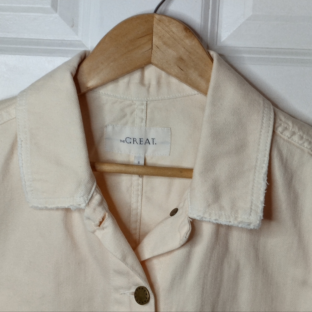 The GREAT. The Shrunken Barn Cream Jacket Size 2 - Picture 11 of 16